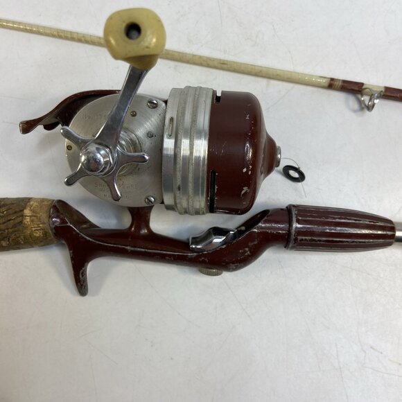 Vintage Shakespeare Wonder Cast 1799 Reel Matching 6' Rod Fishing Working - Picture 4 of 15